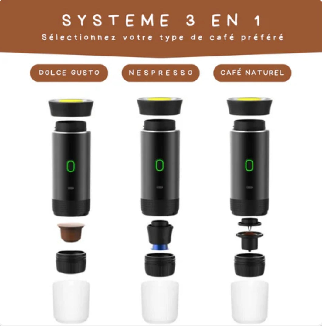 ExpressCoffee™ - Votre Cafetière Électrique de Voyage - Panier Pratique