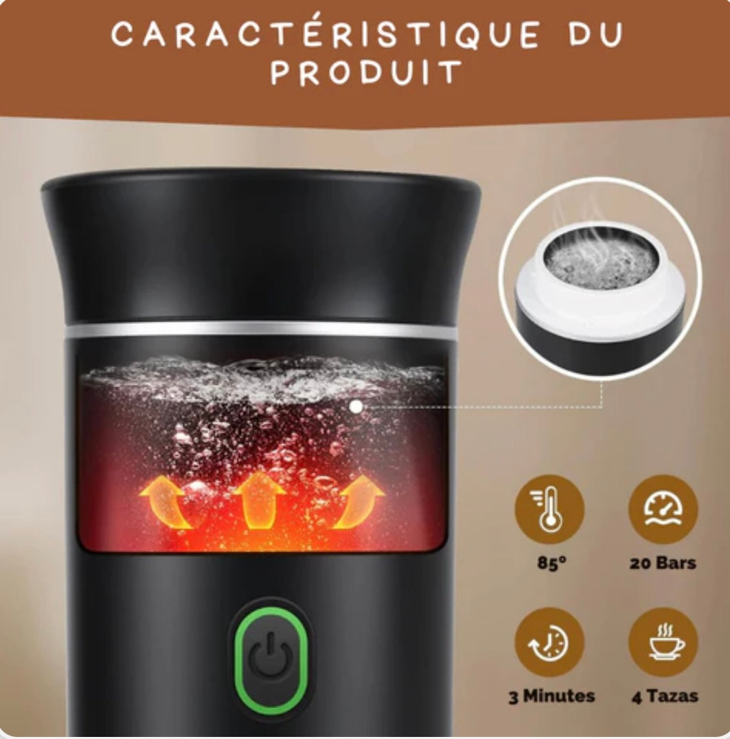 ExpressCoffee™ - Votre Cafetière Électrique de Voyage - Panier Pratique