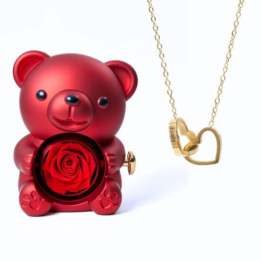 Oso Eterno y Collar Personalizado