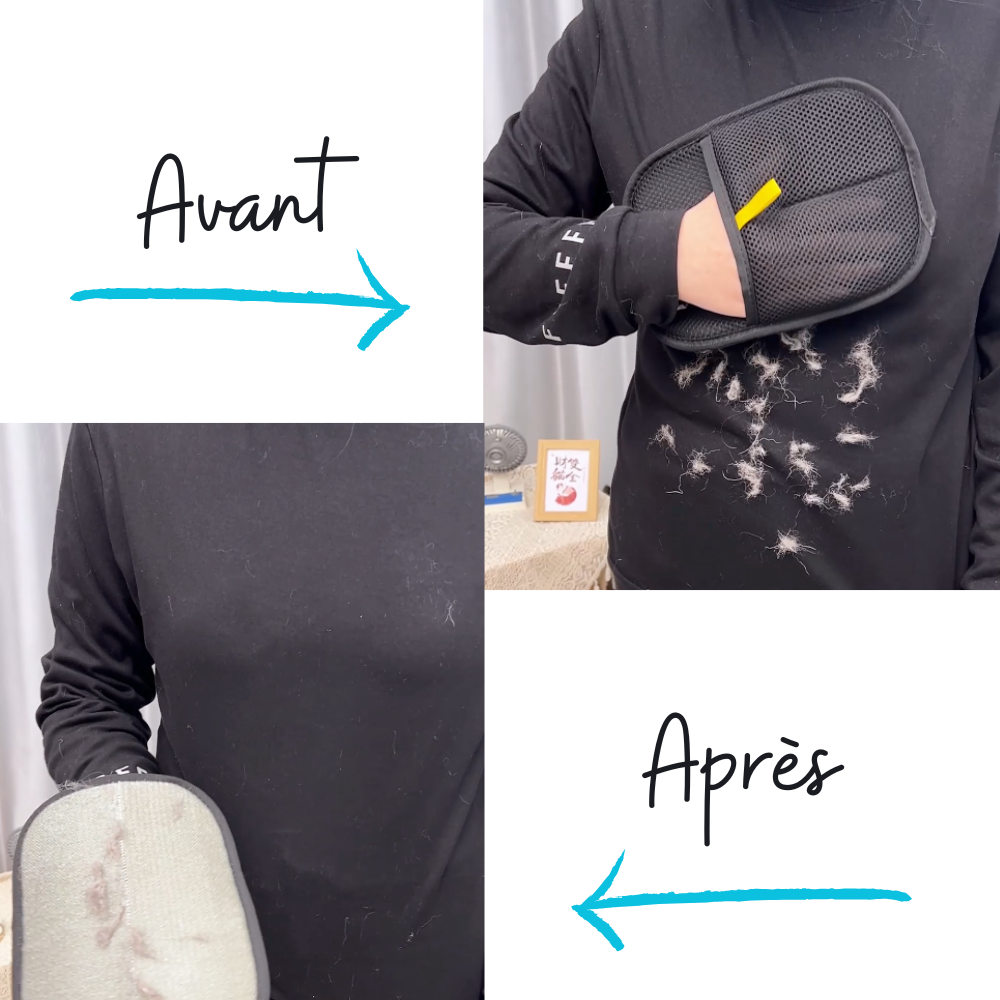 Guante de aseo de doble cara: ¡Adiós al cabello!