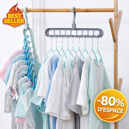 Support Rangement Gain de Place (×9 Vêtements)