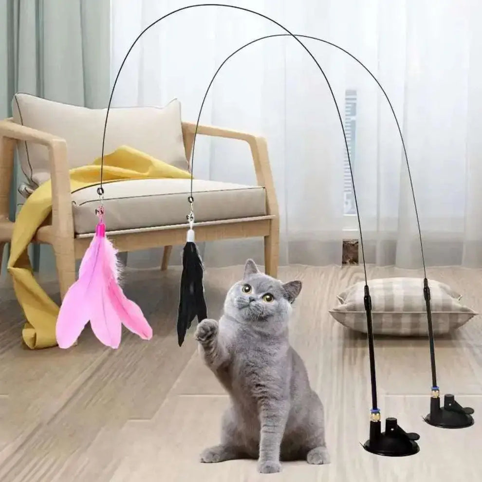 Interactive Feather with Ultra-Fix Suction Cup
