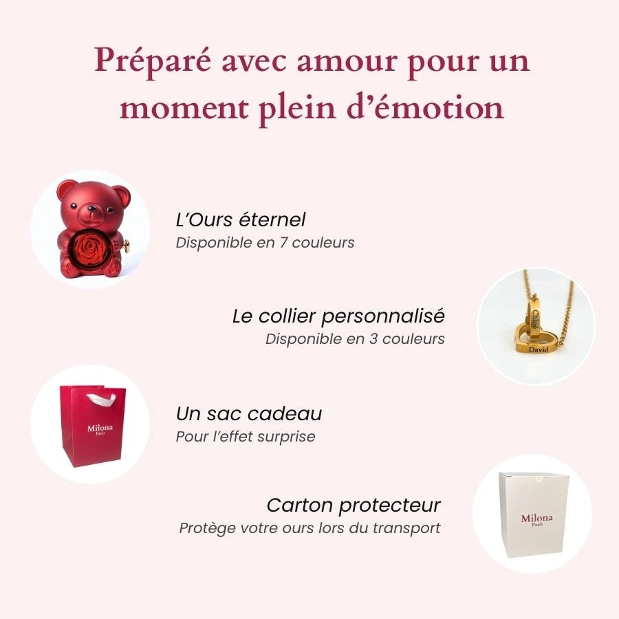Ours Éternel & Collier Personnalisé